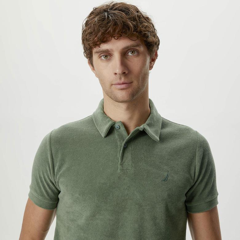 Nautica Erkek Yeşil Classic Fit Kısa Kollu Polo