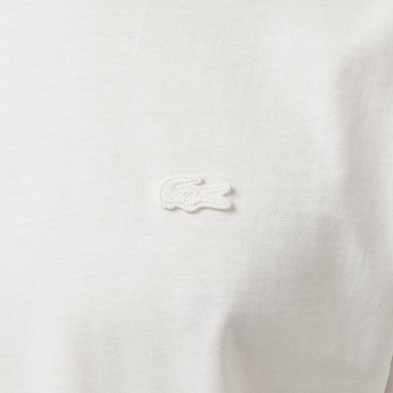 Lacoste Erkek Loose Fit Bisiklet Yaka Beyaz T-Shirt