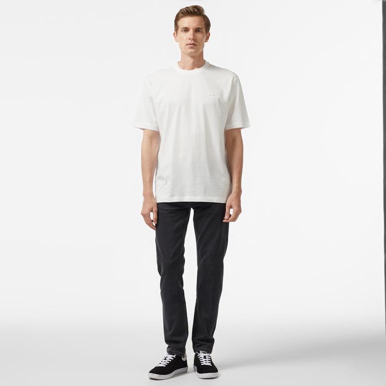 Lacoste Erkek Loose Fit Bisiklet Yaka Beyaz T-Shirt
