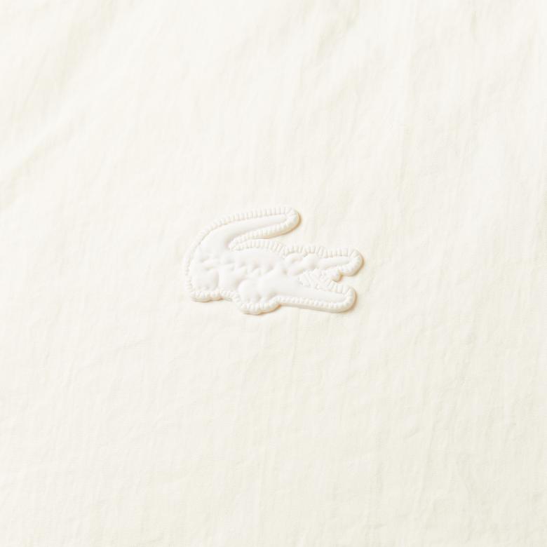 Lacoste Kadın Relaxed Fit Dik Yaka Krem Mont