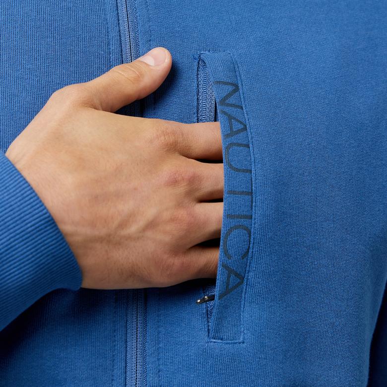 Nautica Erkek Mavi Standart Fit Sweatshirt