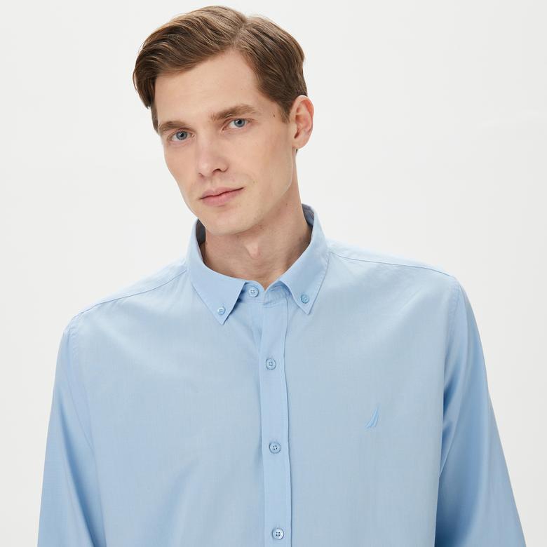 Nautica Erkek Mavi Classic Fit Gömlek