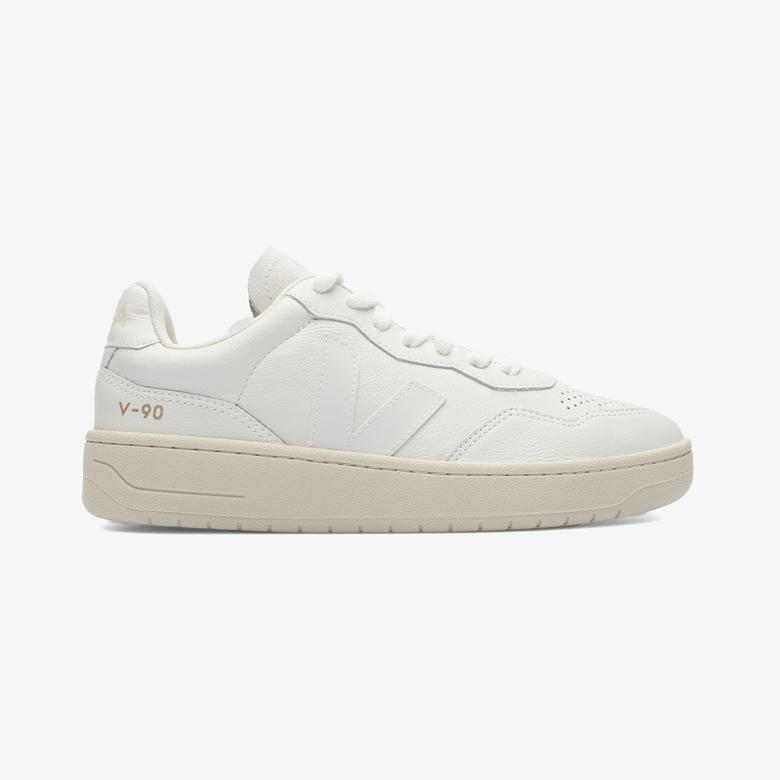 Veja V-90 Leather Kadın Beyaz Sneaker
