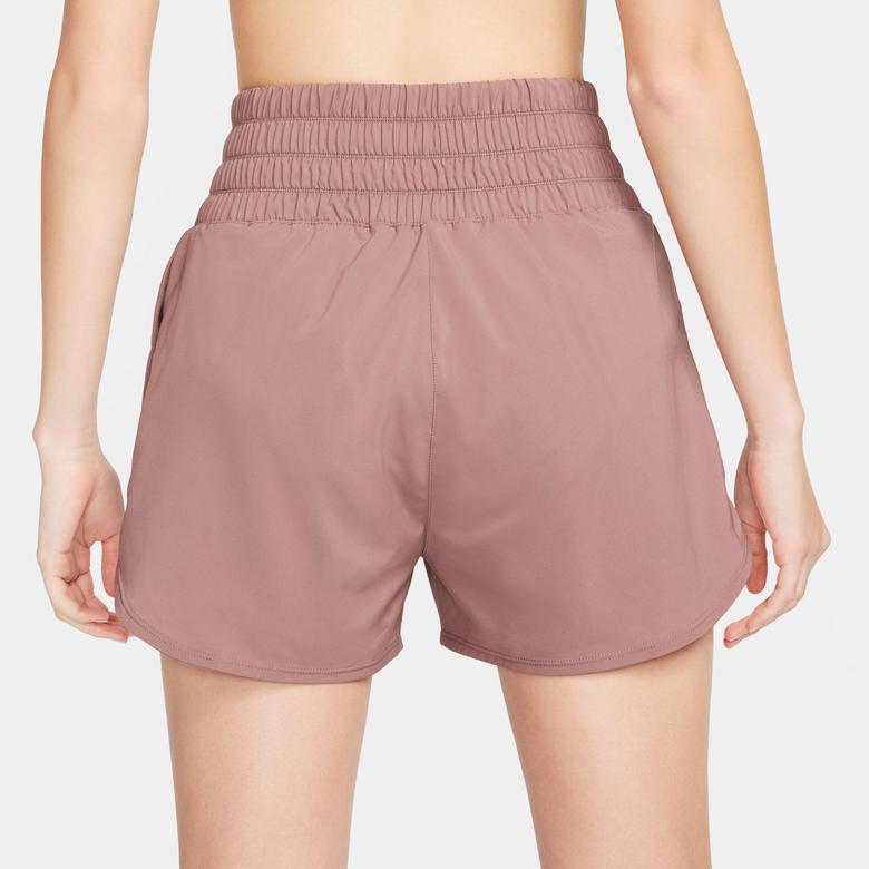 Nike One Dri-FIT Ultra Yüksek Belli 8 cm Slip Astarlı Kadın Kahverengi Şort