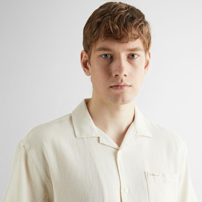 GANT Erkek Bej Regular Fit Klasik Yaka Gömlek