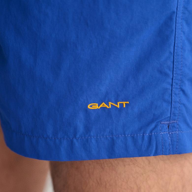 GANT Erkek Mavi Regular Fit Logolu Mayo Şort