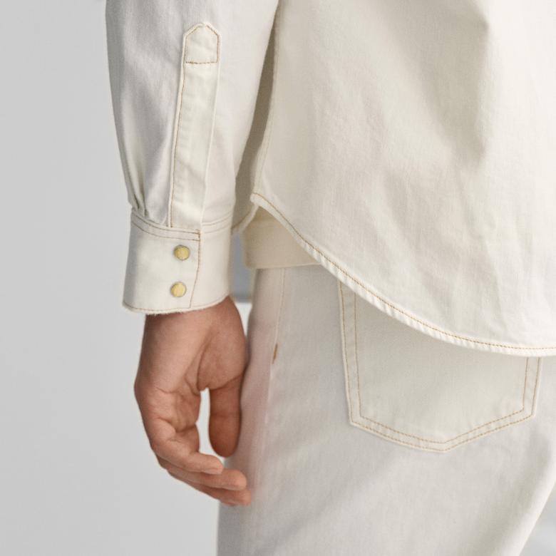 GANT Erkek Bej Relaxed Fit Klasik Yaka Gömlek
