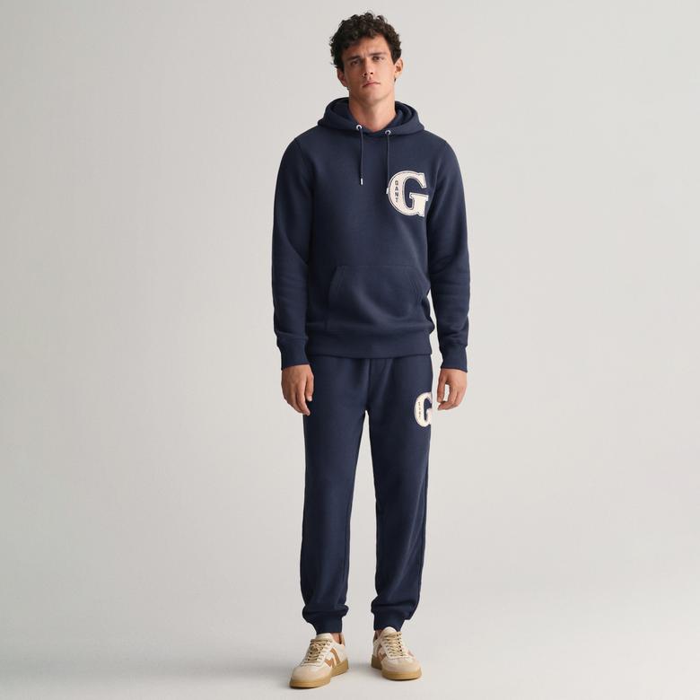 GANT Erkek Lacivert Regular Fit Logolu Eşofman Altı