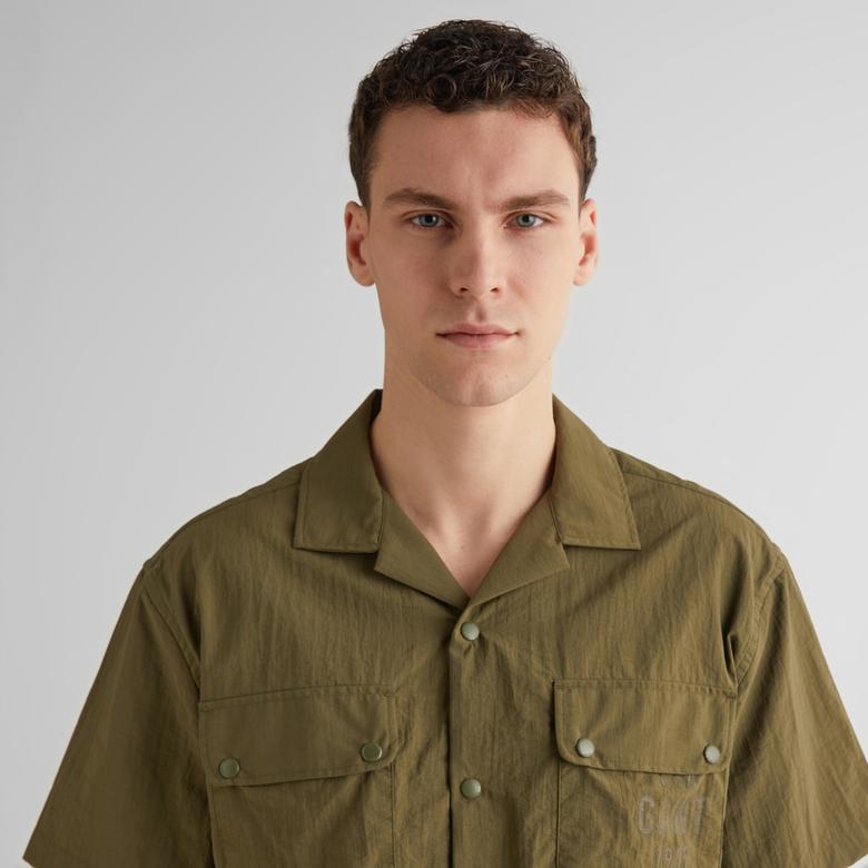 GANT Erkek Yeşil Regular Fit Klasik Yaka Gömlek