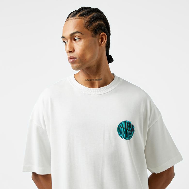 UNITED4 Erkek Beyaz T-Shirt