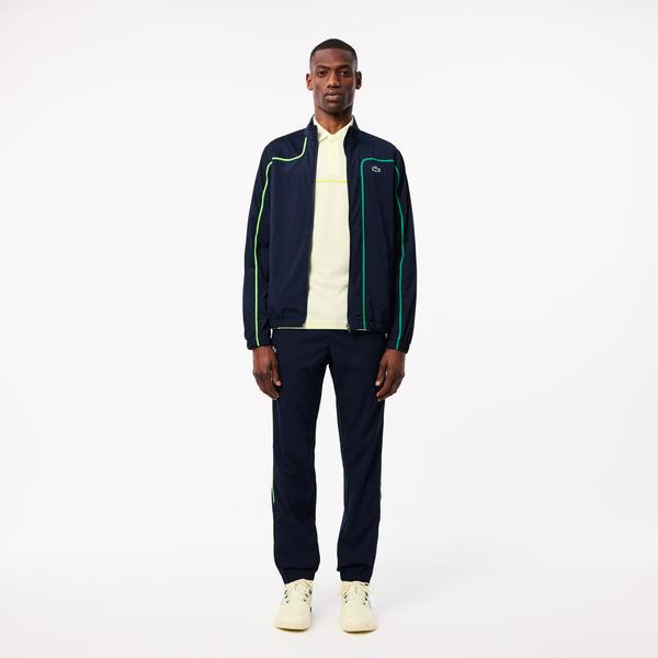 Lacoste Erkek Regular Fit Fermuarlı Yaka Renk Bloklu Lacivert Eşofman Takımı