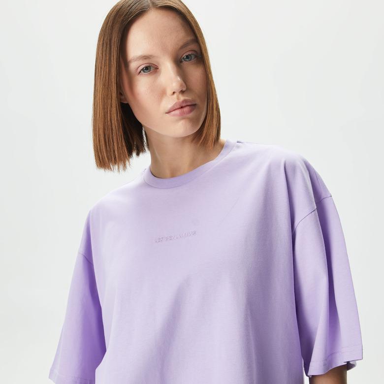 Les Benjamins Essential 303 Kadın Mor T-Shirt