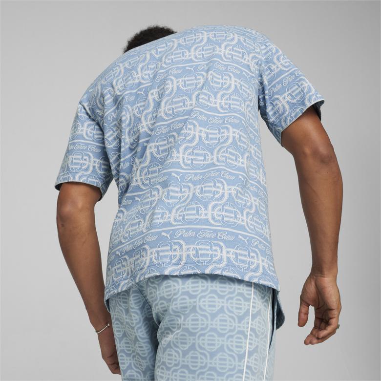 Puma X Ptc Striped Erkek Mavi T-Shirt
