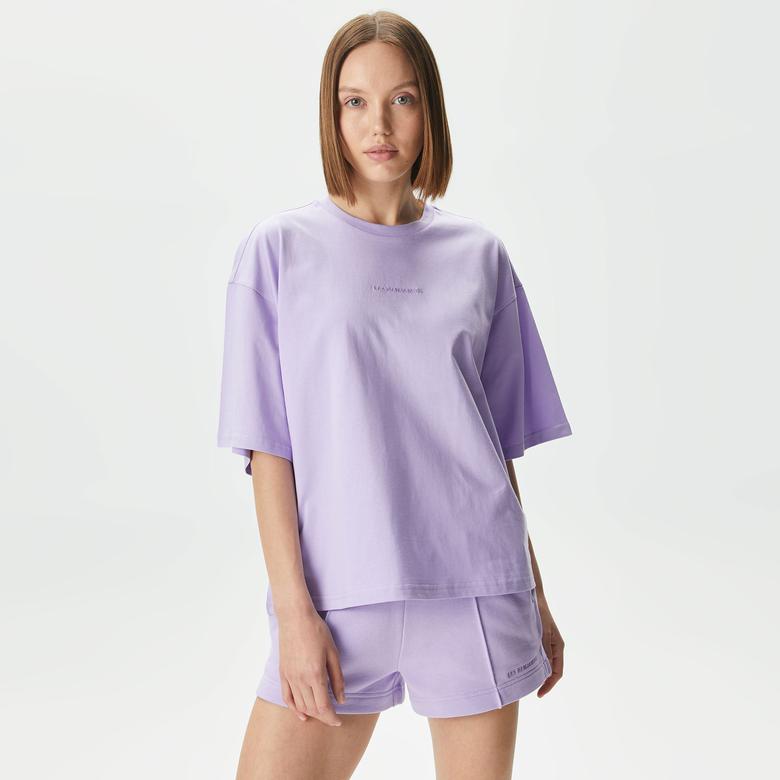 Les Benjamins Essential 303 Kadın Mor T-Shirt