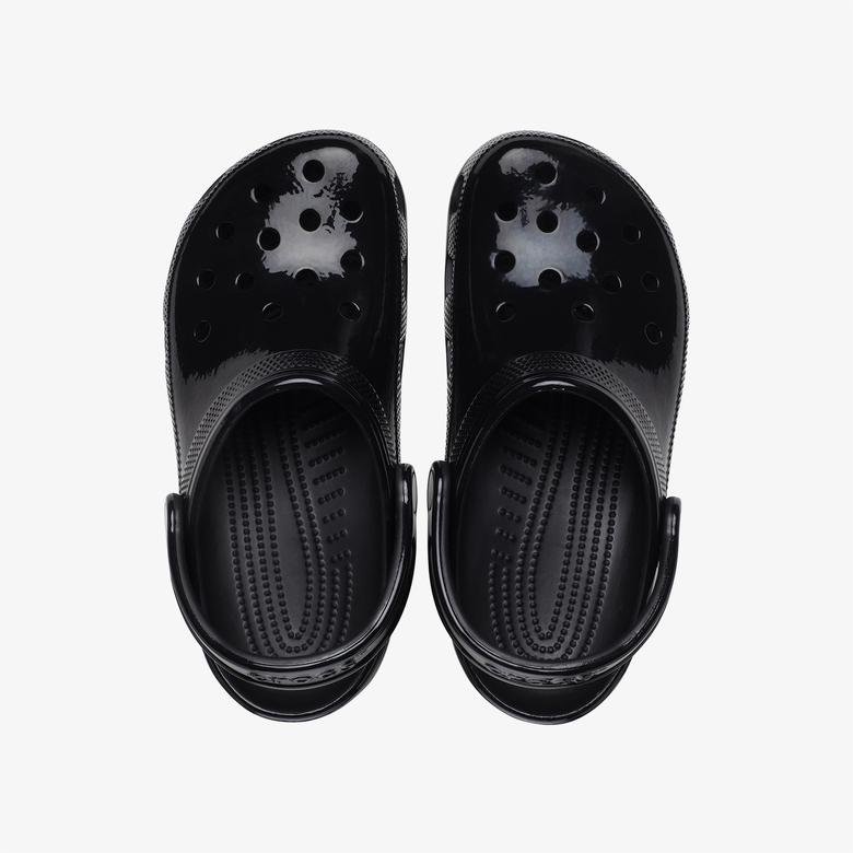Crocs Classic High Shine Kadın Siyah Terlik