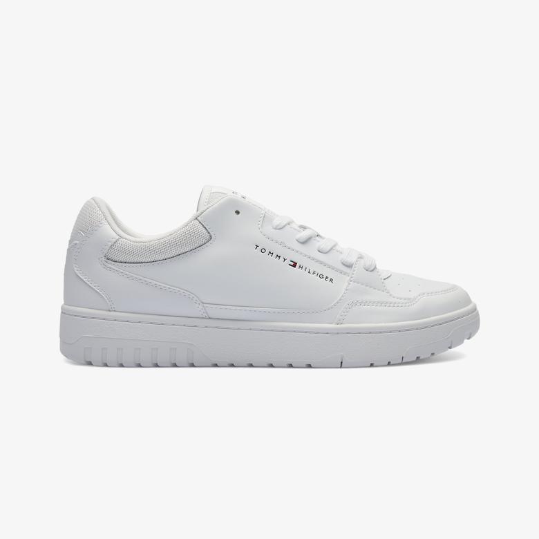 Tommy Hilfiger Basket Core Leaer Ess Erkek Beyaz Sneaker