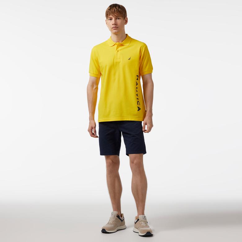 Nautica Erkek Sarı Classic Fit Kısa Kollu Polo