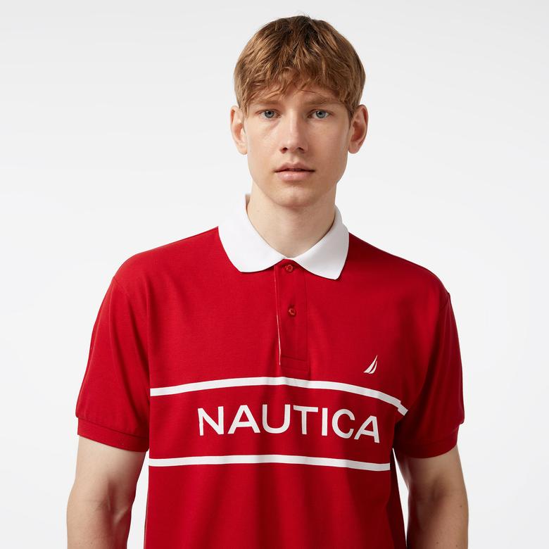 Nautica Erkek Kırmızı Classic Fit Kısa Kollu Polo