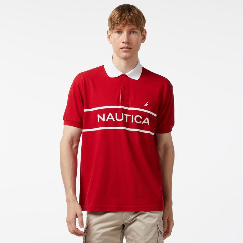 Nautica Erkek Kırmızı Classic Fit Kısa Kollu Polo