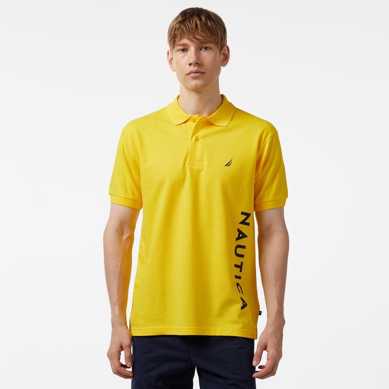 Nautica Erkek Sarı Classic Fit Kısa Kollu Polo