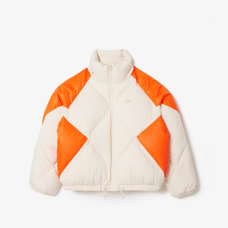Lacoste Oversize Fit Kadın Bej Mont