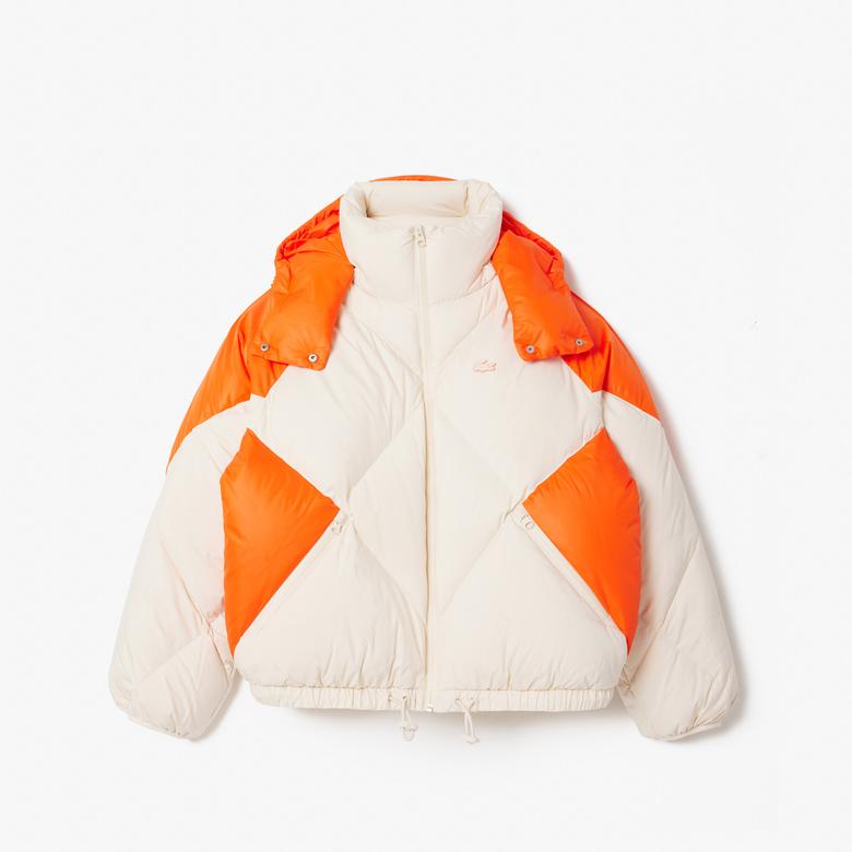 Lacoste Oversize Fit Kadın Bej Mont