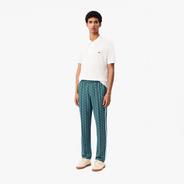 Lacoste Erkek Regular Fit Monogram Yeşil Eşofman Altı