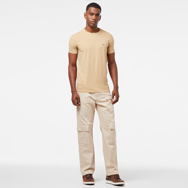 Lacoste Relaxed Fit Kargo Erkek Krem Pantolon