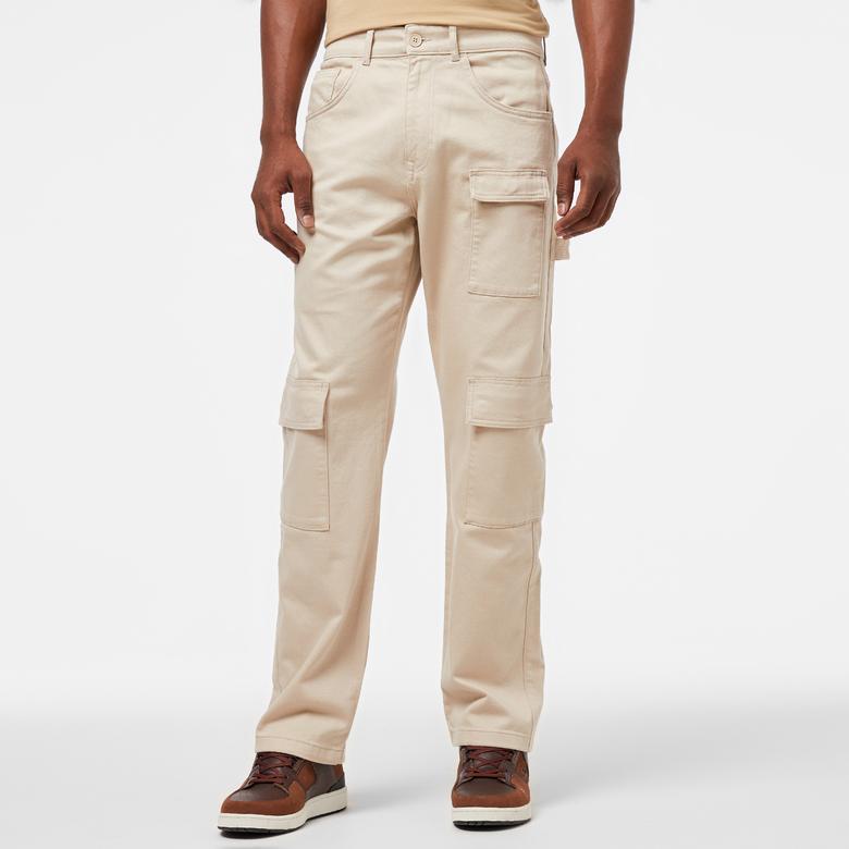 Lacoste Relaxed Fit Kargo Erkek Krem Pantolon