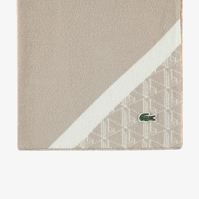 Lacoste Erkek Monogram Kahverengi Atkı