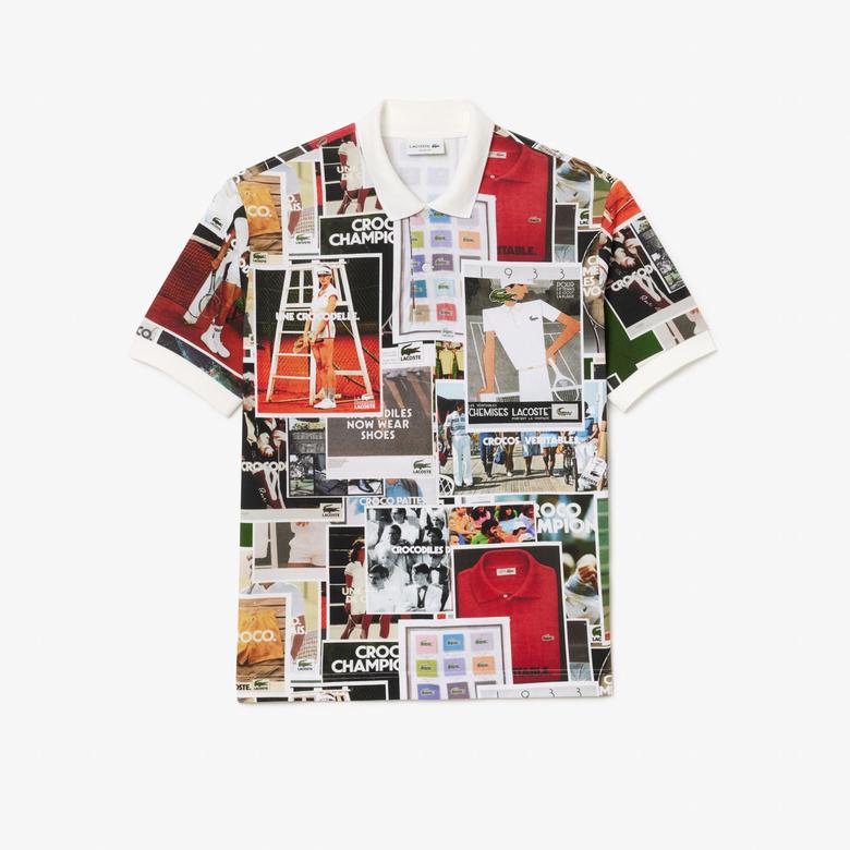 Lacoste L.12.12 Erkek Loose Fit Baskılı Renkli Polo