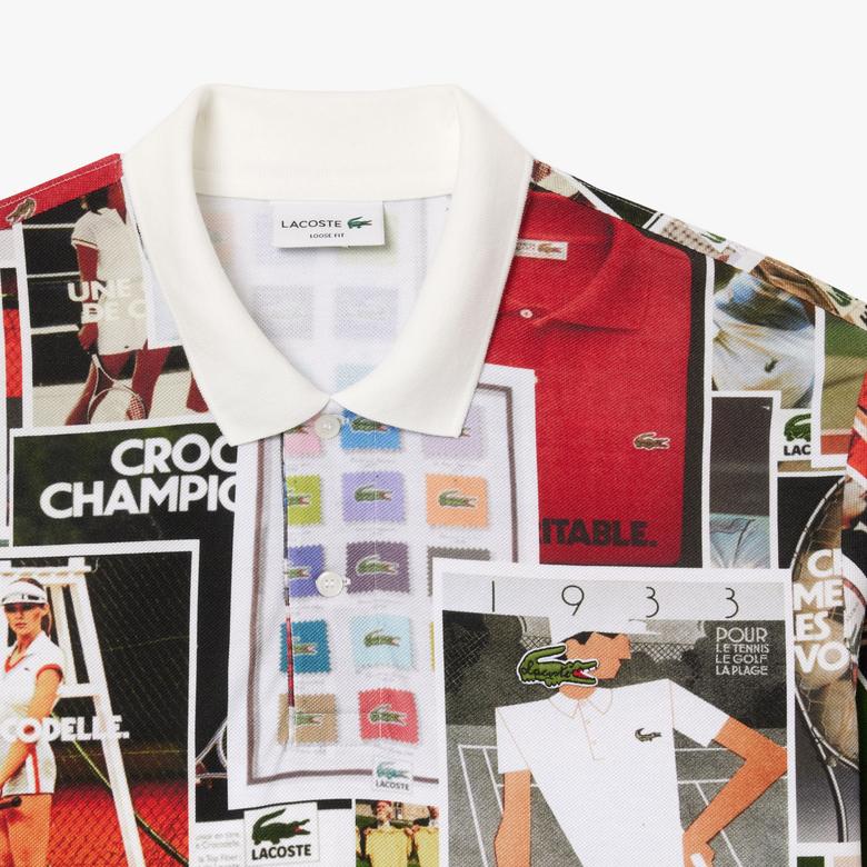 Lacoste L.12.12 Erkek Loose Fit Baskılı Renkli Polo