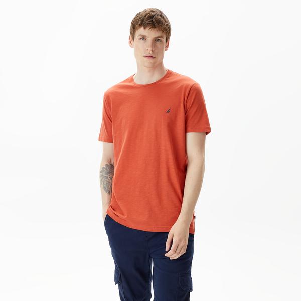 Nautica Erkek Kırmızı Standart Fit T-Shirt