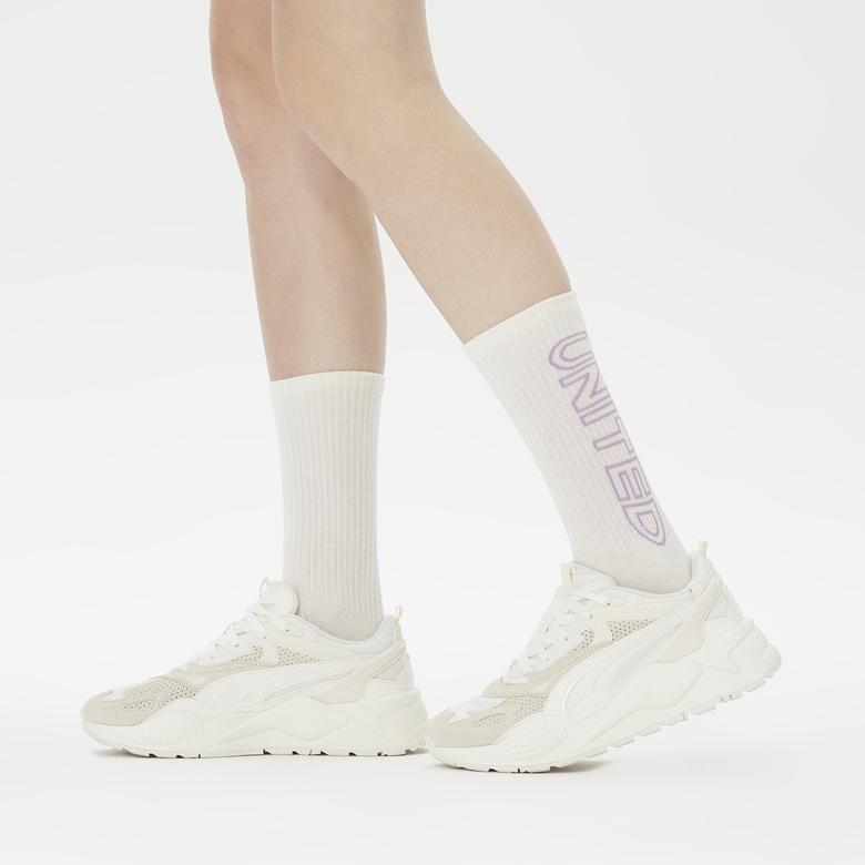 UNITED4 Street  Unisex Turuncu/Beyaz/Mor 3'lü Çorap