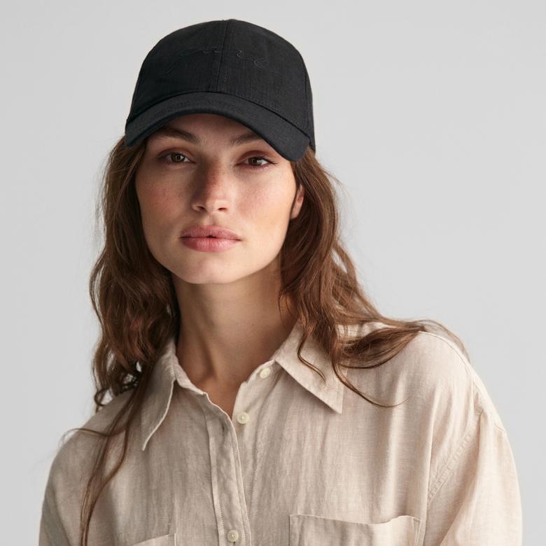 GANT Kadın Bej Relaxed Fit Polo Yaka Keten Elbise