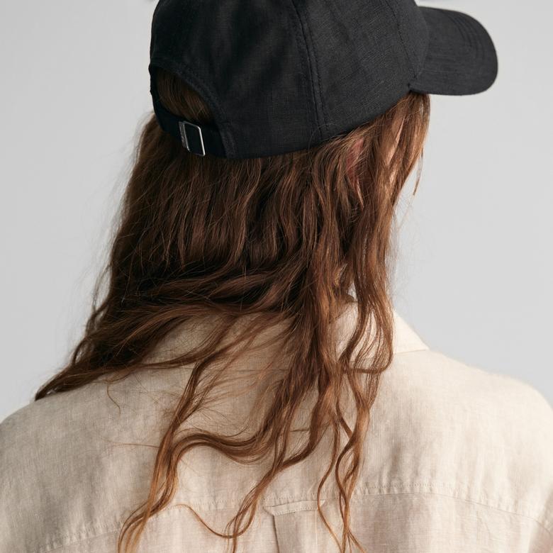 GANT Kadın Bej Relaxed Fit Polo Yaka Keten Elbise