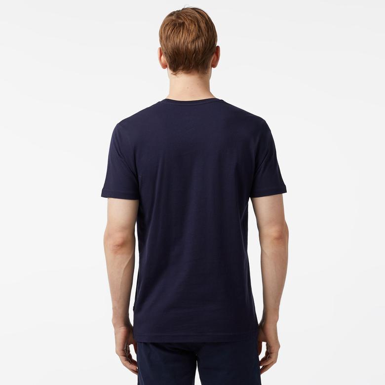 Nautica Erkek Lacivert Standart Fit Kısa Kollu Baskılı T-Shirt