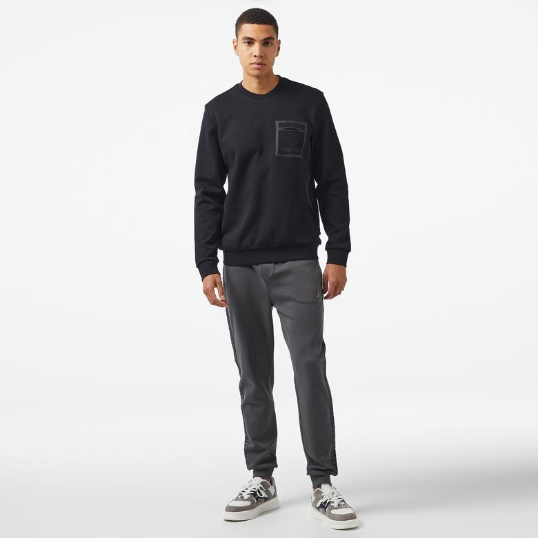 Nautica Erkek Siyah Regular Fit Sweatshirt