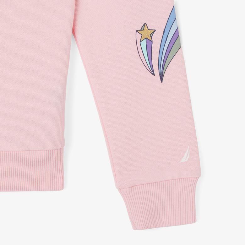Nautica Knit Active Top Çocuk Pembe Eşofman Üstü