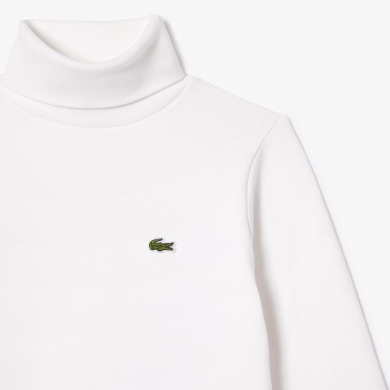 Lacoste Erkek Çocuk Uzun Kollu Boğazlı Yaka Beyaz T-Shirt