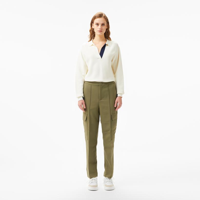 Lacoste Kadın Regular Fit Haki Pantolon