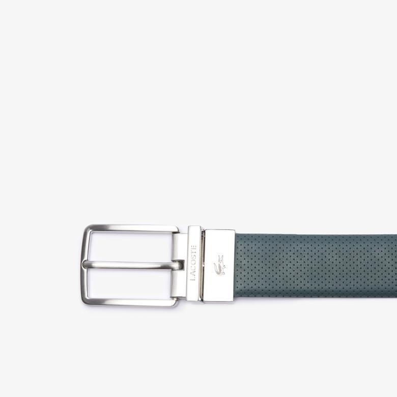 Lacoste Elegance Erkek Çift Taraflı Deri Koyu Yeşil Kemer