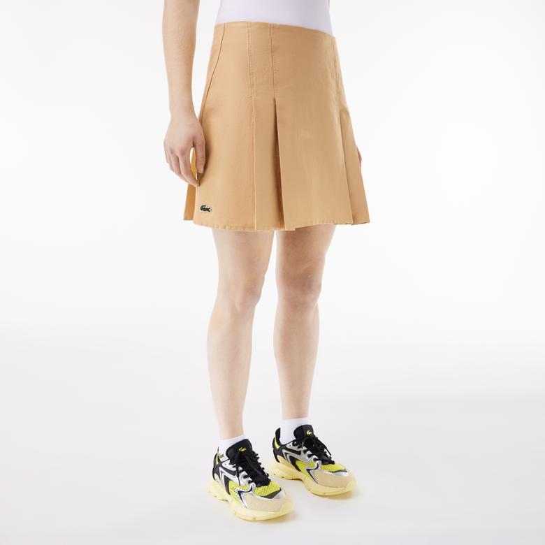 Lacoste Kadın Regular Fit Bej Etek