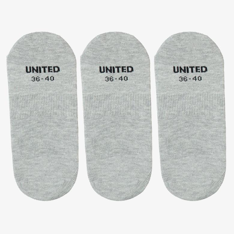 UNITED4 Core Kadın Gri  3'lü Çorap