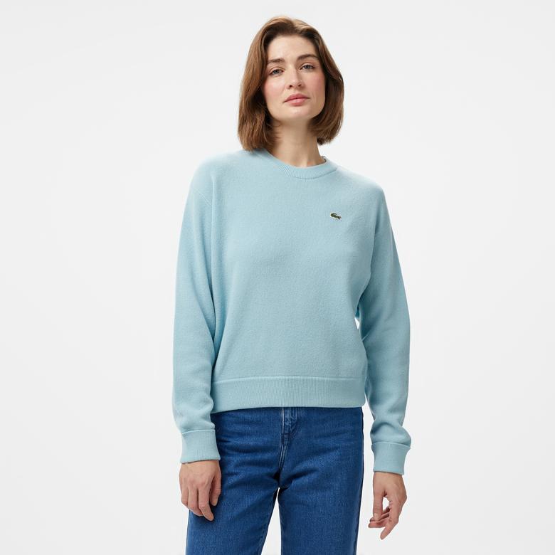 Lacoste Yün Kadın Bisiklet Yaka Renkli Kazak