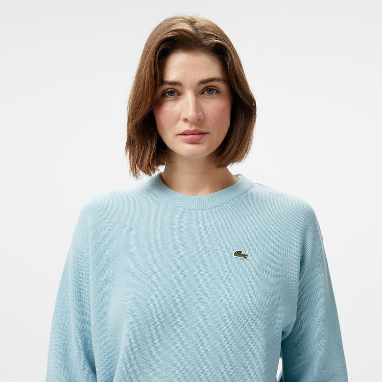 Lacoste Yün Kadın Bisiklet Yaka Renkli Kazak