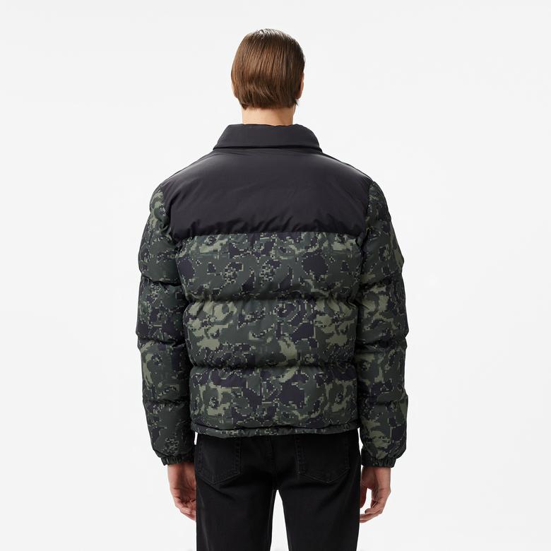 Lacoste Erkek Dik Yaka Kapitone Siyah Mont