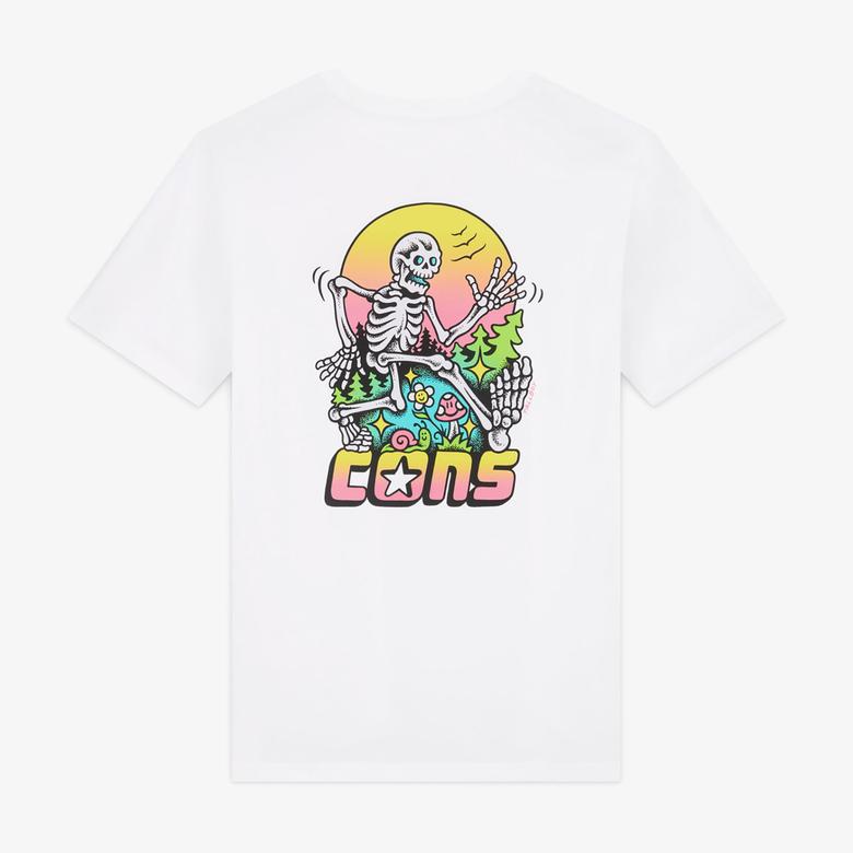 Converse CONS Erkek Baskılı Beyaz T-Shirt
