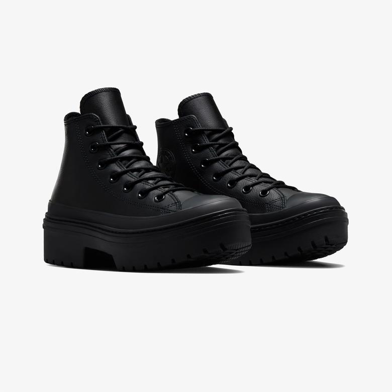 Converse Chuck Taylor All Star Lugged Heel Waterproof Kadın Siyah Deri Platform Sneaker