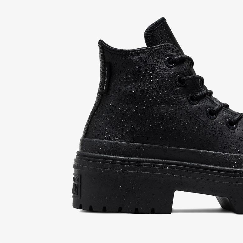 Converse Chuck Taylor All Star Lugged Heel Waterproof Kadın Siyah Deri Platform Sneaker